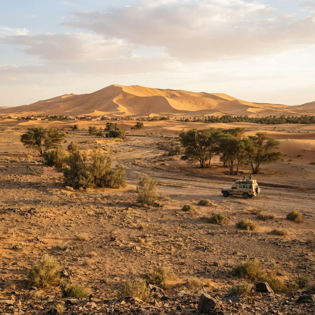Merzouga and Erg Chebbi birding landscape