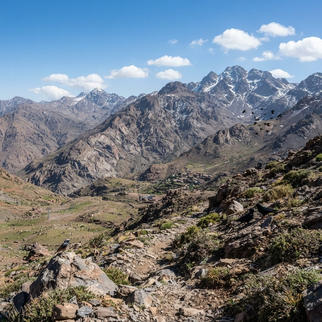 Oukaimeden High Atlas birding habitat